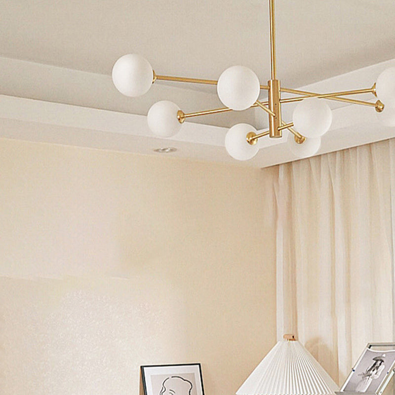 Stile moderno a forma sferica Luci di lampadina a ciondolo in vetro