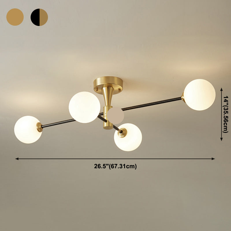 Modern Style Spherical Shape Chandelier Lights Glass Pendant Lights