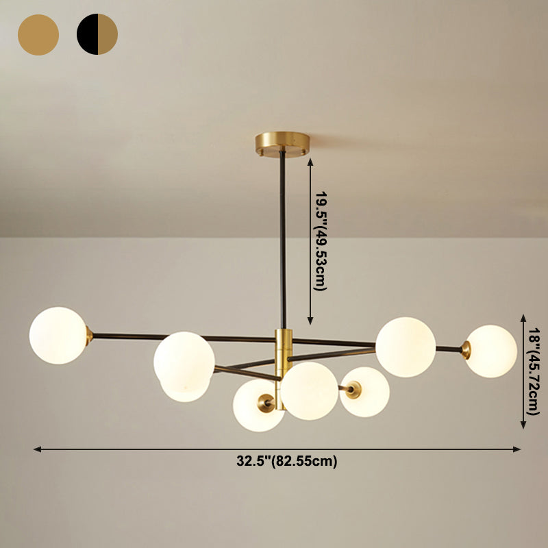Modern Style Spherical Shape Chandelier Lights Glass Pendant Lights