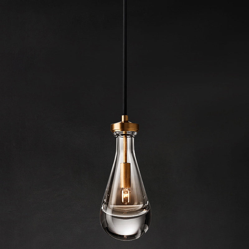 Kristalbrons enkele hanglamp in moderne luxe stijl koper traanhanglamp