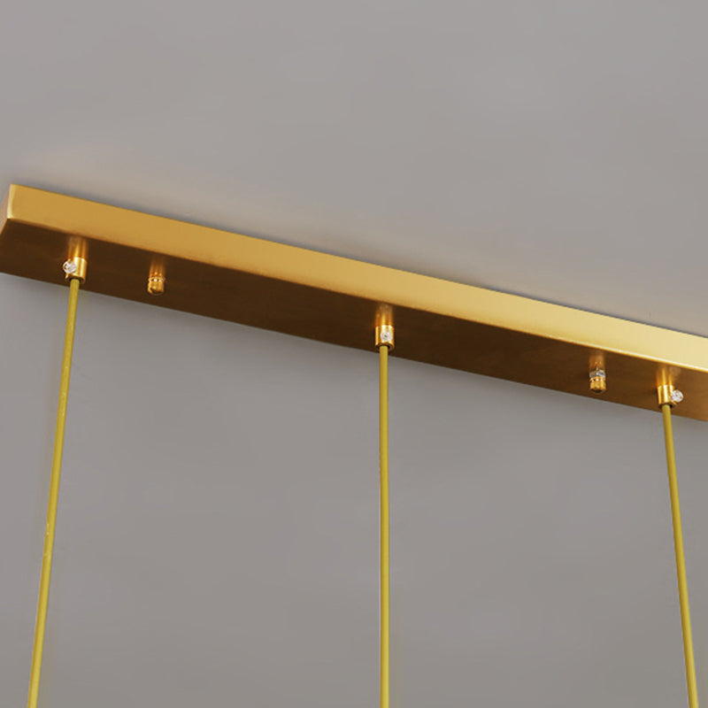 Koper geometrische hangende lamp in moderne artistieke stijl kristallen led hanglamp voor eetkamer