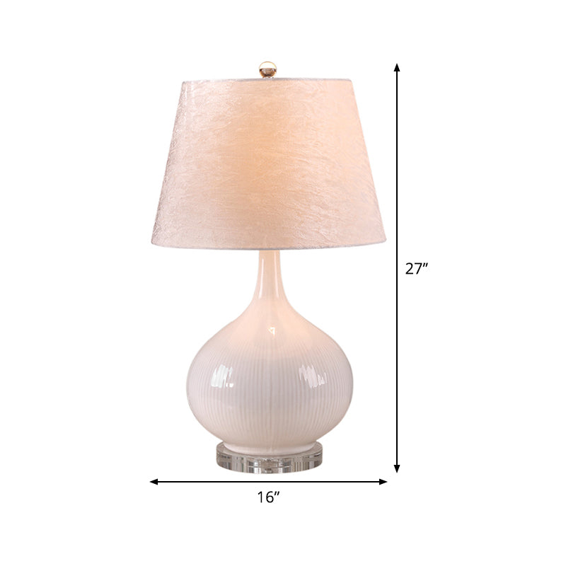 1 Glühbirnen Wohnzimmer Schreibtisch Lampe Nordic White Reading Light mit Fassstoffschatten