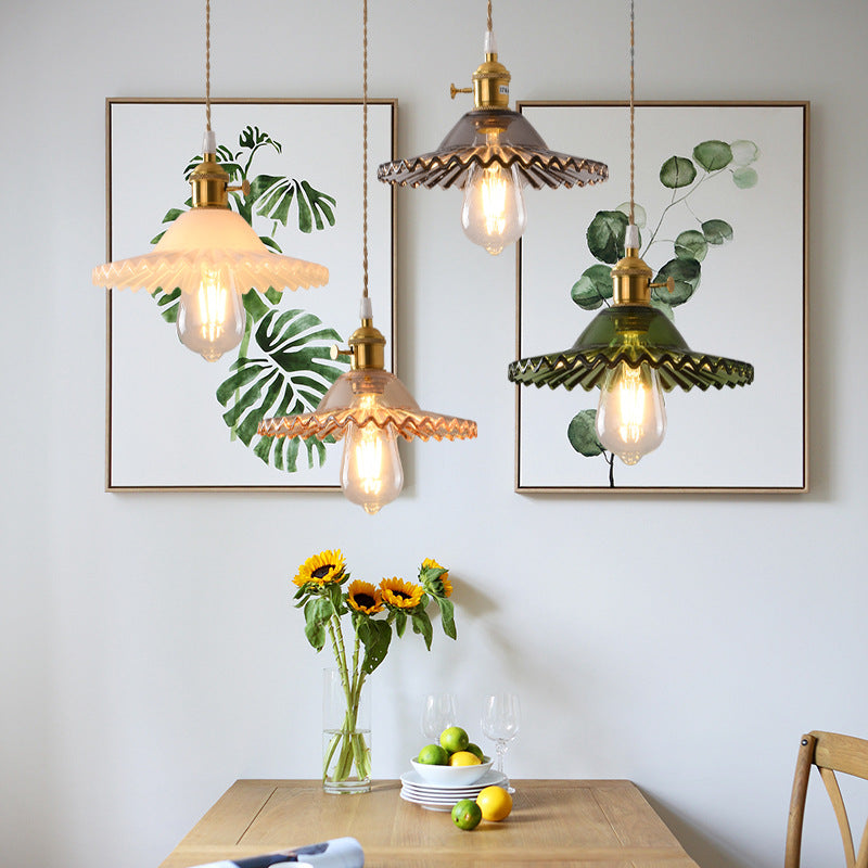 Moderne stijl potbedekking hangend glas 1 lichthangende lamp voor binnenruimtes