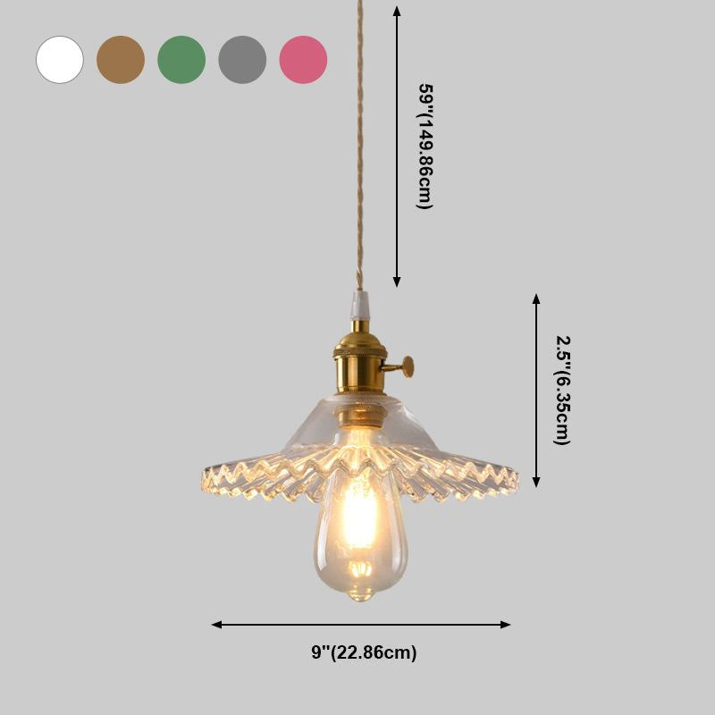 Moderne stijl potbedekking hangend glas 1 lichthangende lamp voor binnenruimtes