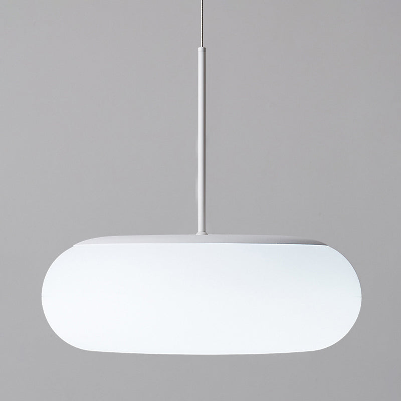 Modern Style Drum Shade Hanging Light Plastic 1 Light Pendant Lamp for Bedroom