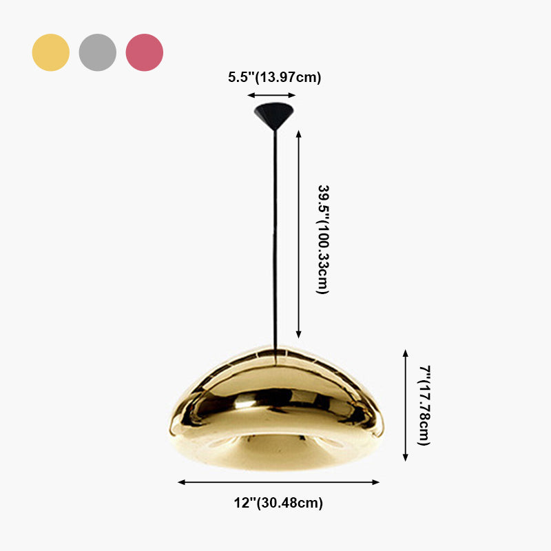 Moderne stijl brood tint hangend glass 1 lichte hanglamp voor het bed naast