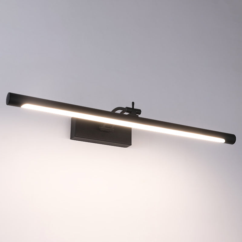 Metall lineare Schattenwandbeleuchtung moderner Spiegel 1-Licht-Wandmontage Leuchte in Schwarz