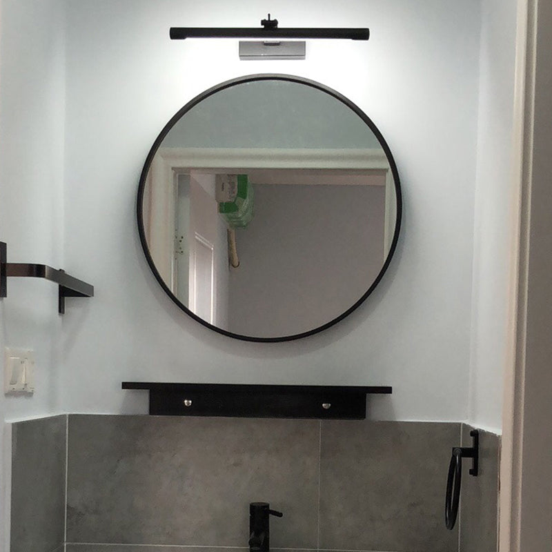 Luce da parete in metallo in metallo a parete moderna specchio da parete a 1 luci a parete lampada in nero