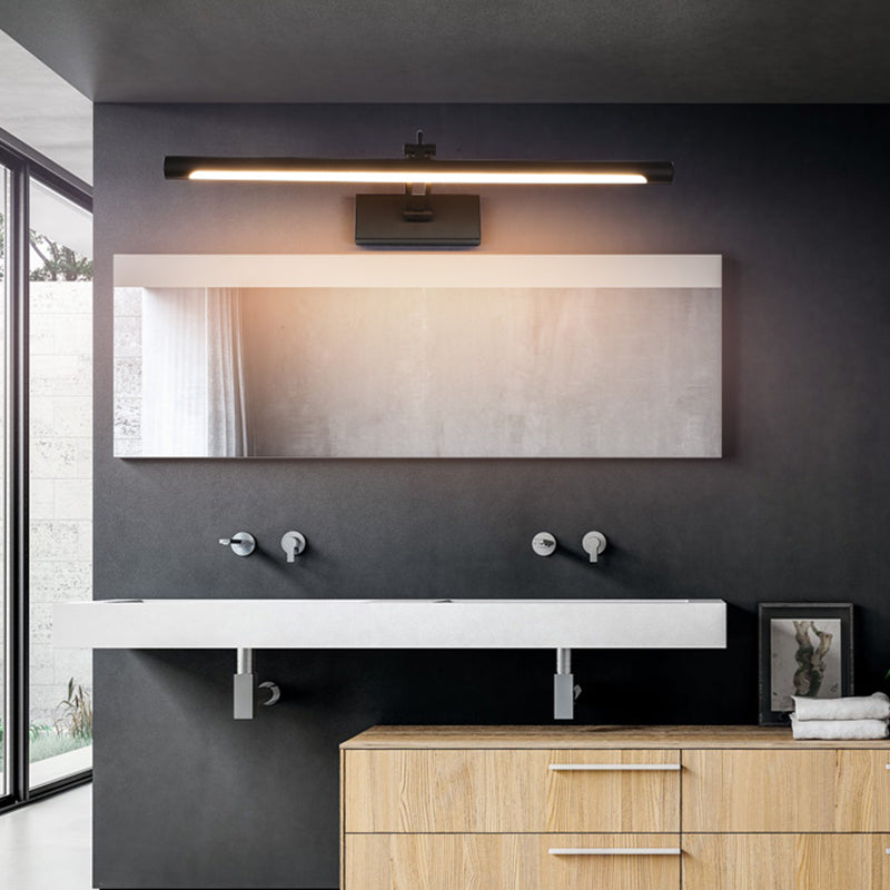 Luce da parete in metallo in metallo a parete moderna specchio da parete a 1 luci a parete lampada in nero