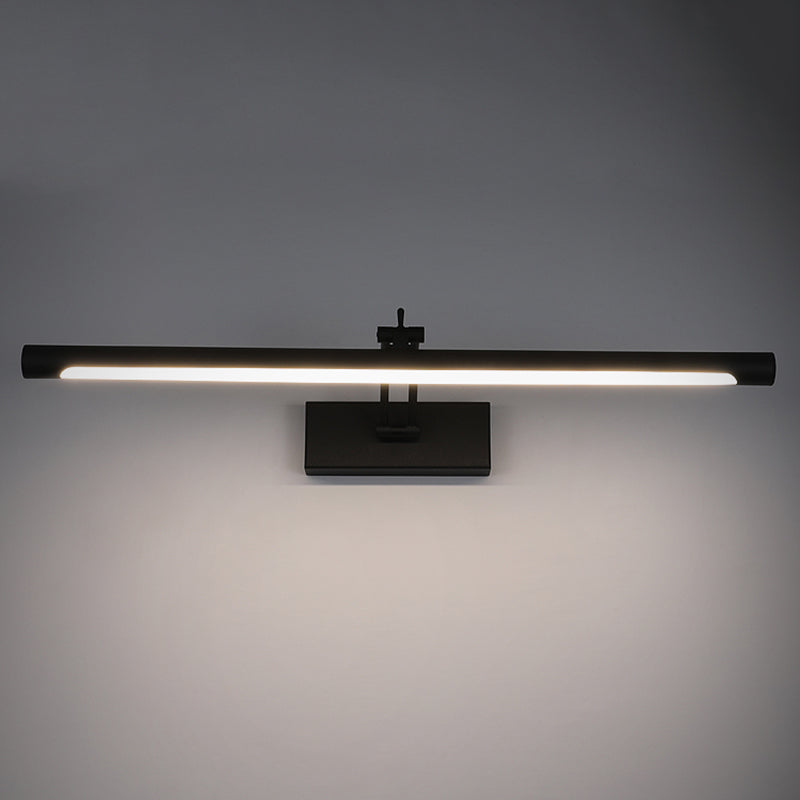 Metall lineare Schattenwandbeleuchtung moderner Spiegel 1-Licht-Wandmontage Leuchte in Schwarz