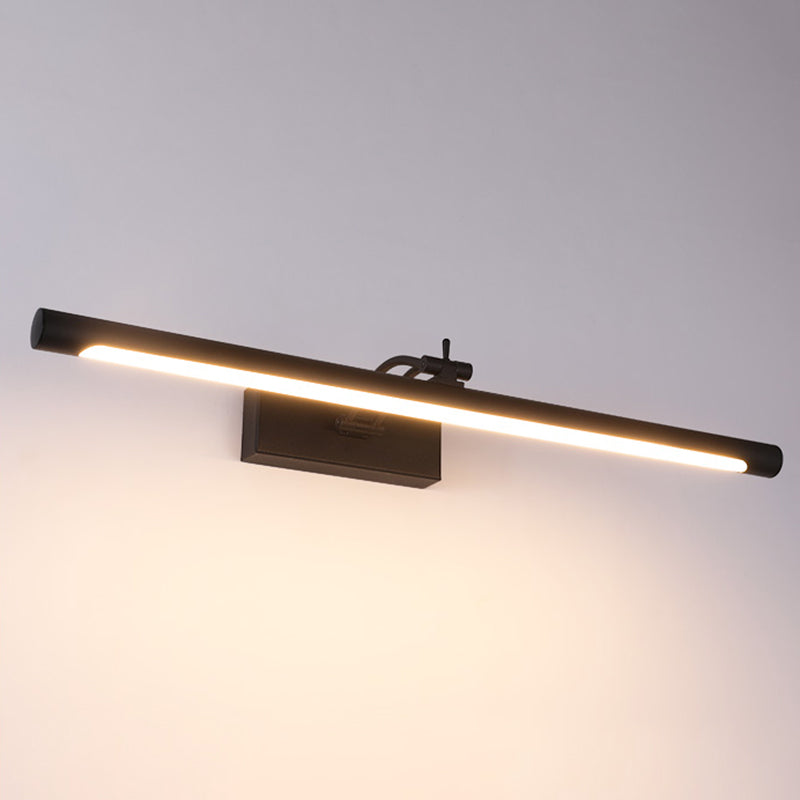Metall lineare Schattenwandbeleuchtung moderner Spiegel 1-Licht-Wandmontage Leuchte in Schwarz