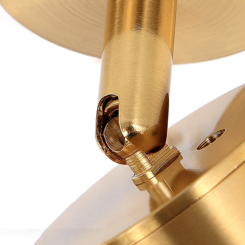 Lámpara cilíndrica moderna de montaje en techo, lámpara empotrada de metal en oro