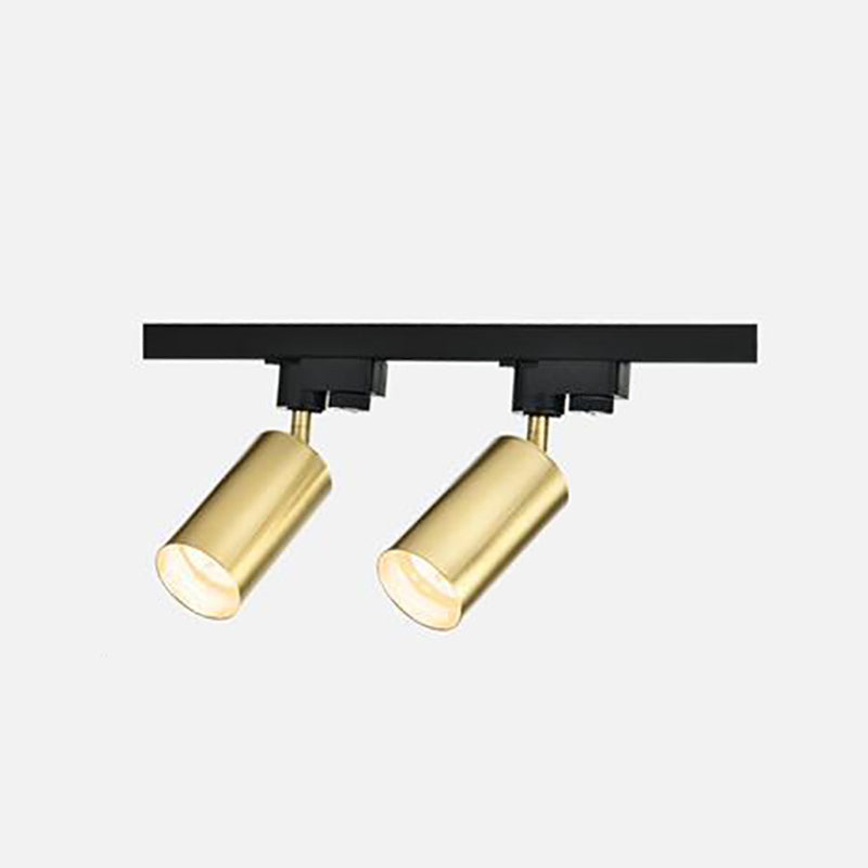 Lámpara cilíndrica moderna de montaje en techo, lámpara empotrada de metal en oro