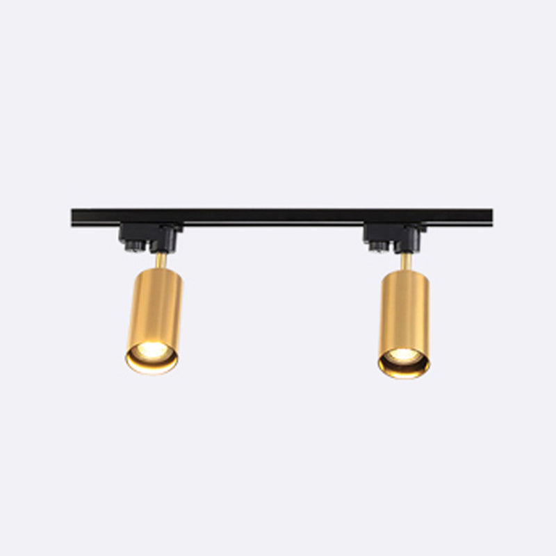 Lámpara cilíndrica moderna de montaje en techo, lámpara empotrada de metal en oro