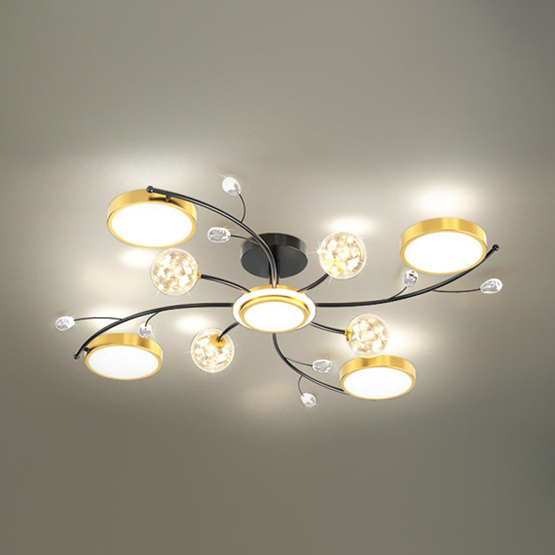 Nordic Modern Style Semi Flush Mount Ceiling Fixture Globe Glass Ceiling Light Fixtures