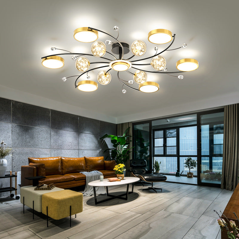 Nordic Modern Style Semi Flush Mount Ceiling Fixture Globe Glass Ceiling Light Fixtures