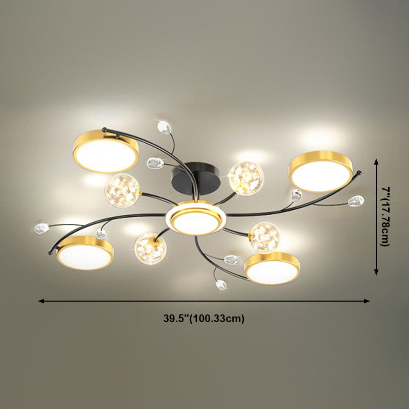Nordic Modern Style Semi Flush Mount Ceiling Fixture Globe Glass Ceiling Light Fixtures