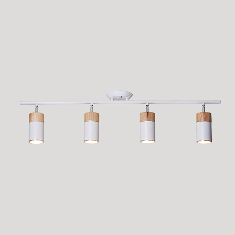 Cylindrical Shape Rail Ceiling Lamp Modern Aluminium Flush Mount for Clothing Store