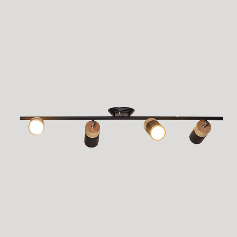 Cylindrical Shape Rail Ceiling Lamp Modern Aluminium Flush Mount for Clothing Store