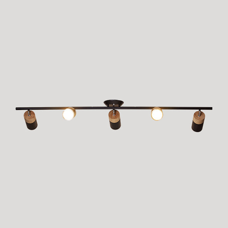 Cylindrical Shape Rail Ceiling Lamp Modern Aluminium Flush Mount for Clothing Store