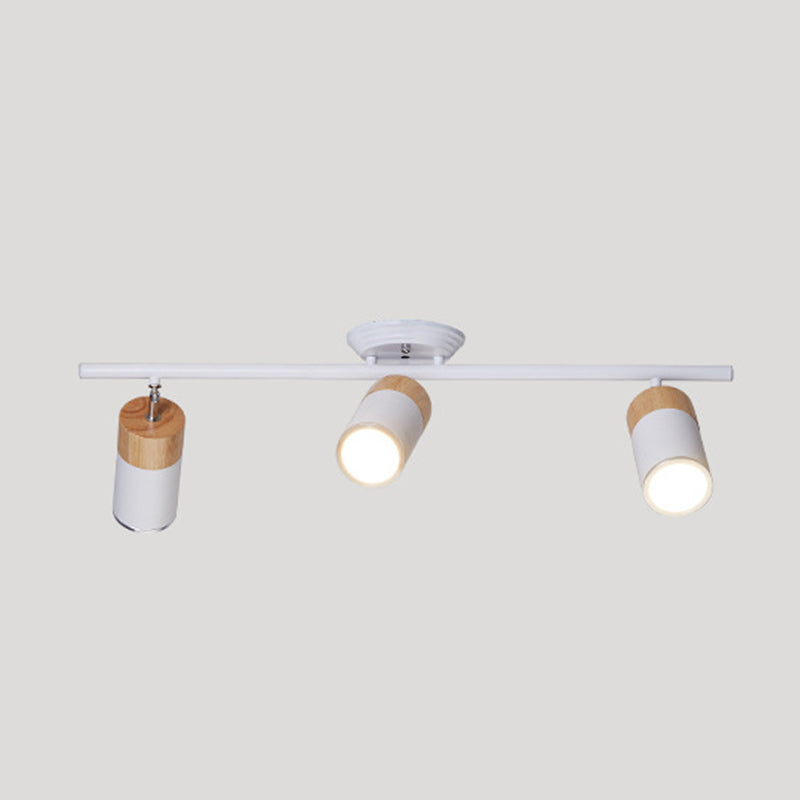 Cylindrical Shape Rail Ceiling Lamp Modern Aluminium Flush Mount for Clothing Store