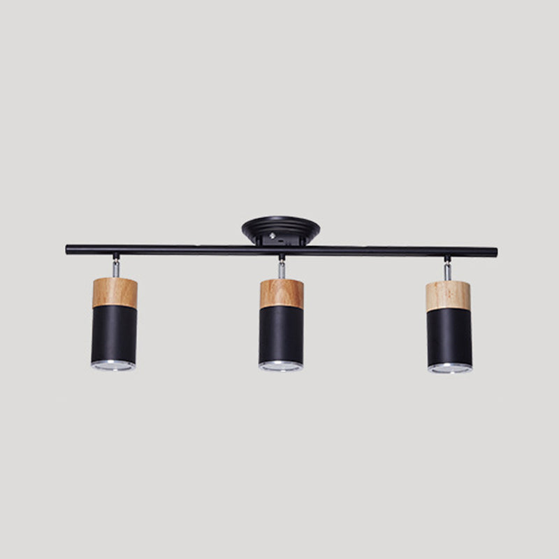 Cylindrical Shape Rail Ceiling Lamp Modern Aluminium Flush Mount for Clothing Store