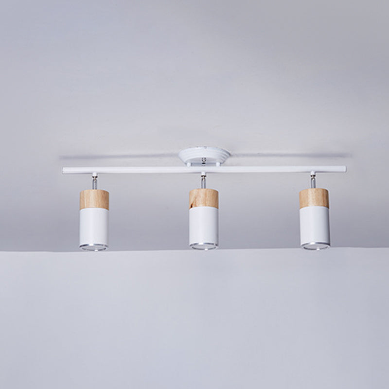 Cylindrical Shape Rail Ceiling Lamp Modern Aluminium Flush Mount for Clothing Store