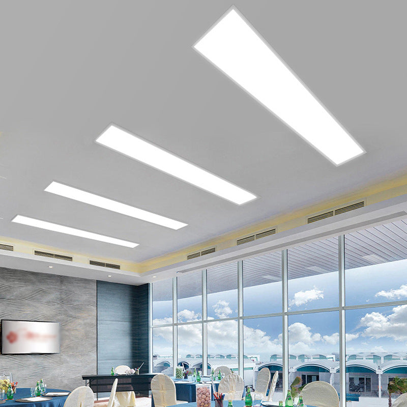 Rectangle Shape LED Ceiling Lamp Modern Iron 1 Light Flush Mount for Office Mall