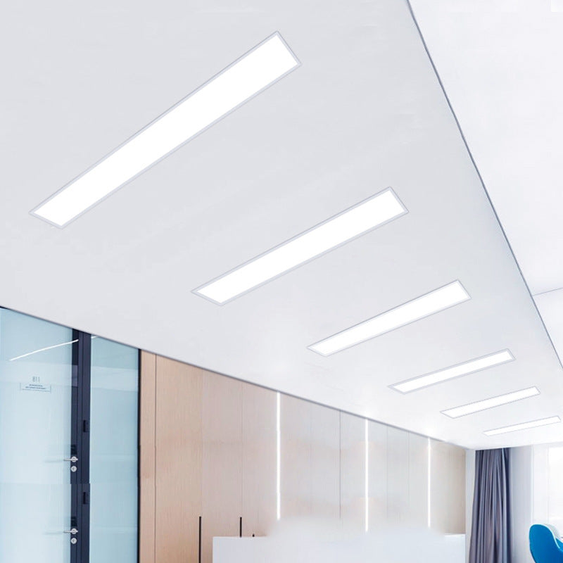 Rectangle Shape LED Ceiling Lamp Modern Iron 1 Light Flush Mount for Office Mall