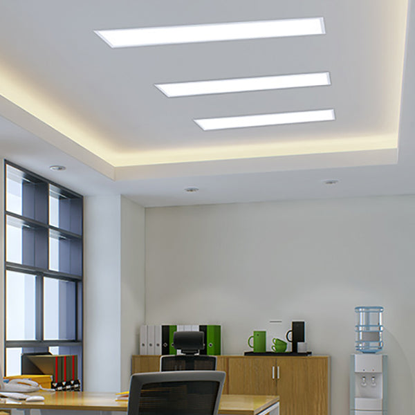 Rectangle Shape LED Ceiling Lamp Modern Iron 1 Light Flush Mount for Office Mall