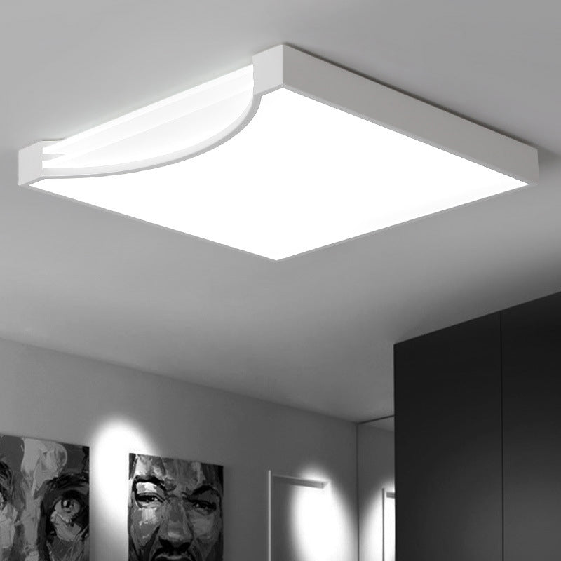 Acryl quadratische LED Deckenleuchte im modernen prägnanten Stil lackierte Eisen Flush Mount für Schlafzimmer