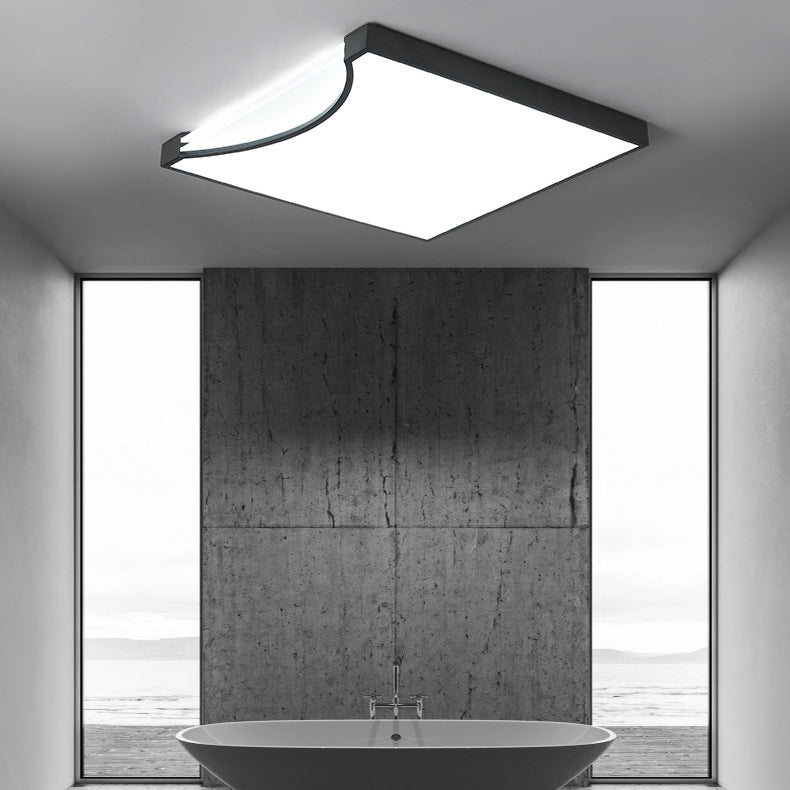 Acryl quadratische LED Deckenleuchte im modernen prägnanten Stil lackierte Eisen Flush Mount für Schlafzimmer