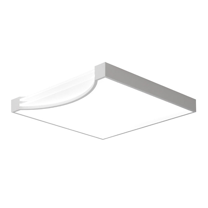 Acrylic Square LED Ceiling Fixture in Modern Concise Style Lacquered Iron Flush Mount for Bedroom
