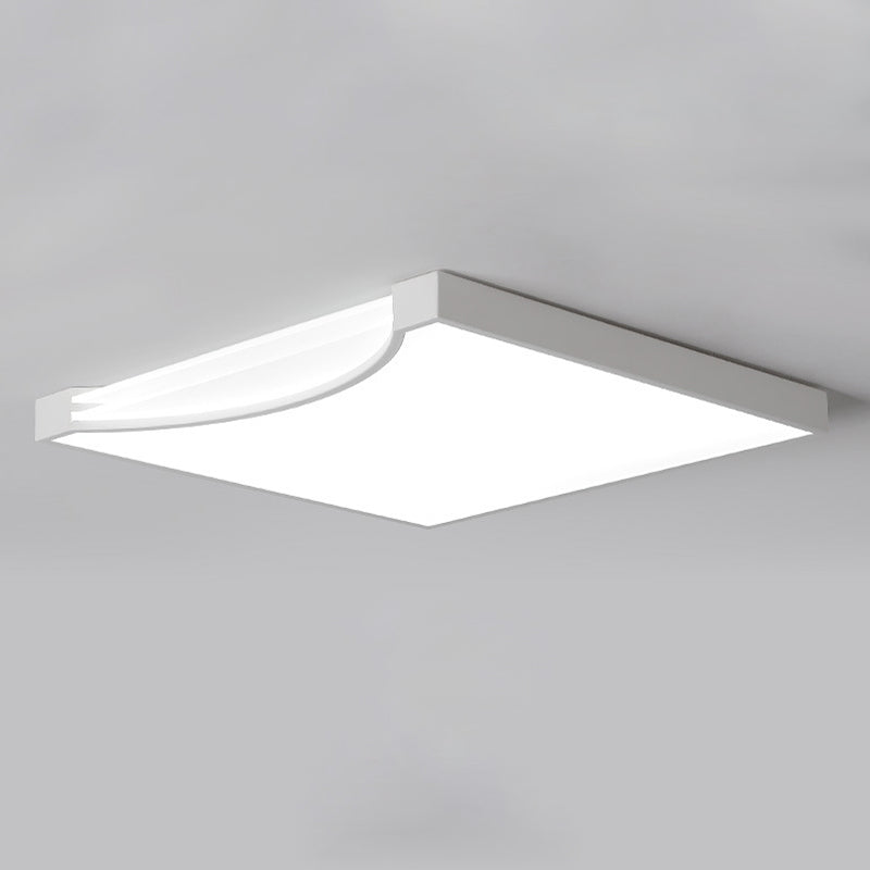 Acryl quadratische LED Deckenleuchte im modernen prägnanten Stil lackierte Eisen Flush Mount für Schlafzimmer
