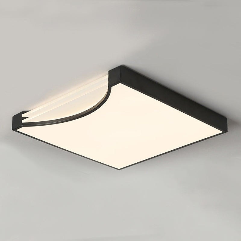 Acryl quadratische LED Deckenleuchte im modernen prägnanten Stil lackierte Eisen Flush Mount für Schlafzimmer