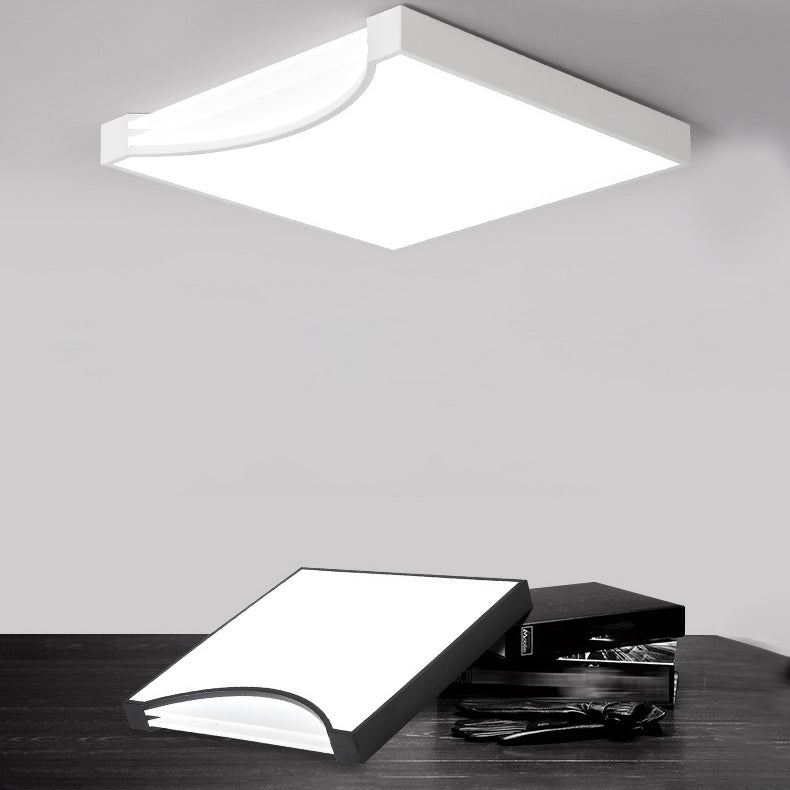 Acryl quadratische LED Deckenleuchte im modernen prägnanten Stil lackierte Eisen Flush Mount für Schlafzimmer
