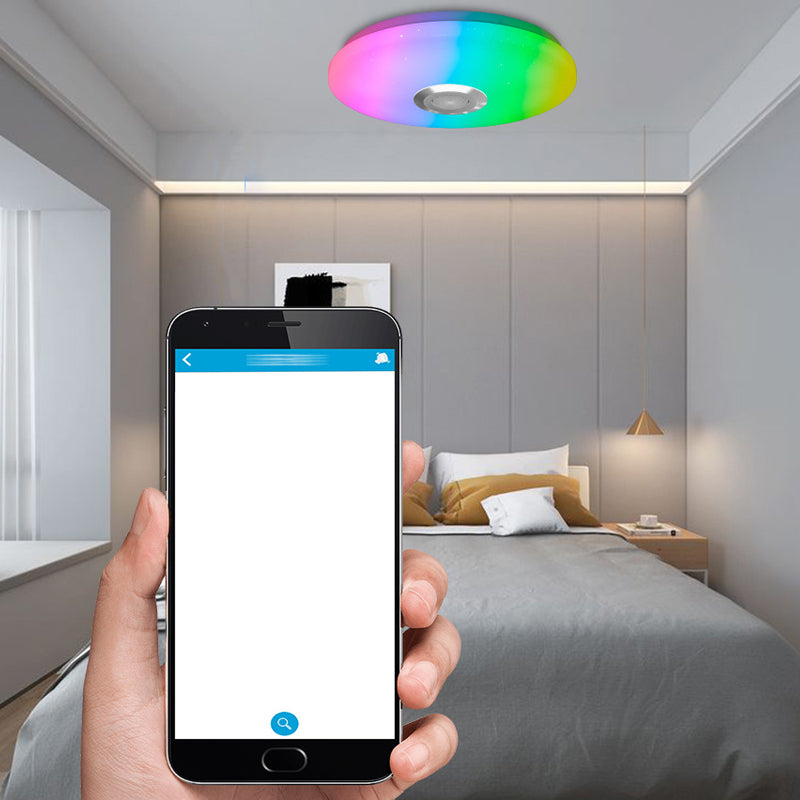 Rotonda Forma Intelligente Soffitto Lampada Moderna Acrilica 1 Luce Scarica per Living Room