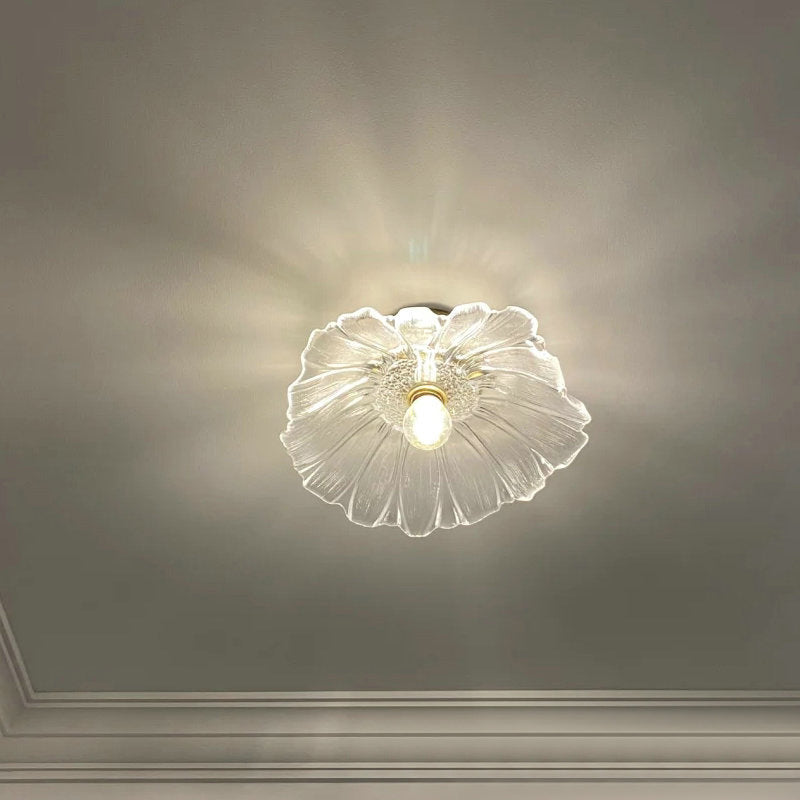 Lampada da soffitto a forma di fiore Moderna in ferro 1 luce da incasso con foro da 2-3,5 '' per corridoio