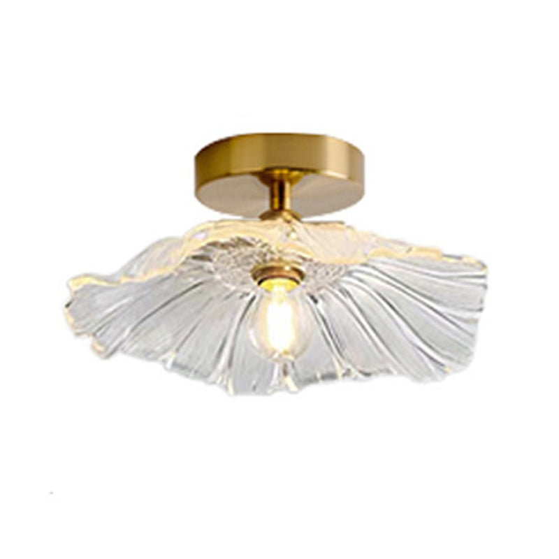 Lampada da soffitto a forma di fiore Moderna in ferro 1 luce da incasso con foro da 2-3,5 '' per corridoio