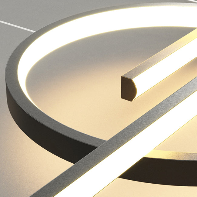 7 luces de isla geométrica ligera Candelera de isla de metal contemporánea