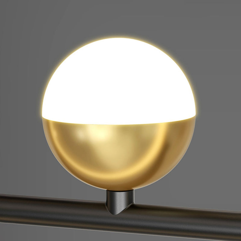 Geometric Island Lights Contemporary Metal Island Chandelier Lamp in Black