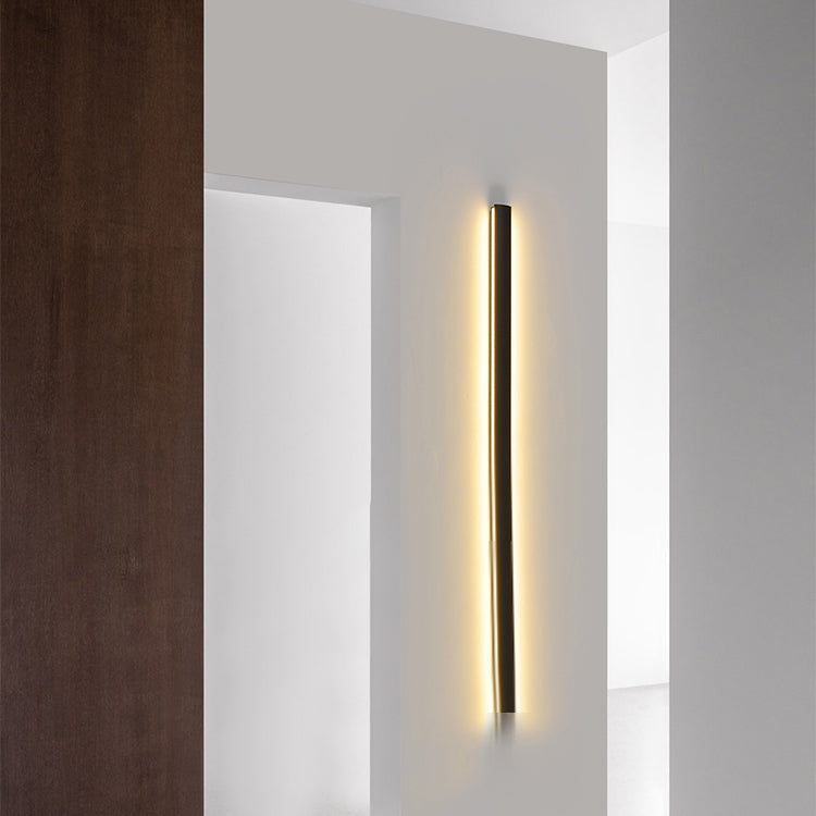Luz de luz lineal de estilo contemporáneo de estilo lineal de metal 1 luces de pared de luz en negro