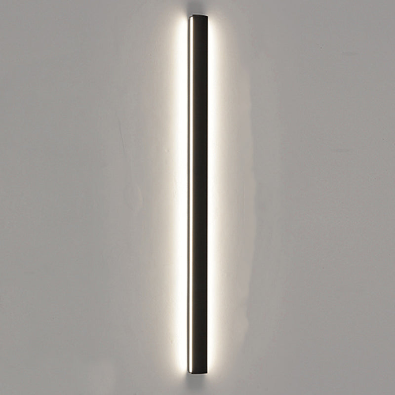Luz de luz lineal de estilo contemporáneo de estilo lineal de metal 1 luces de pared de luz en negro