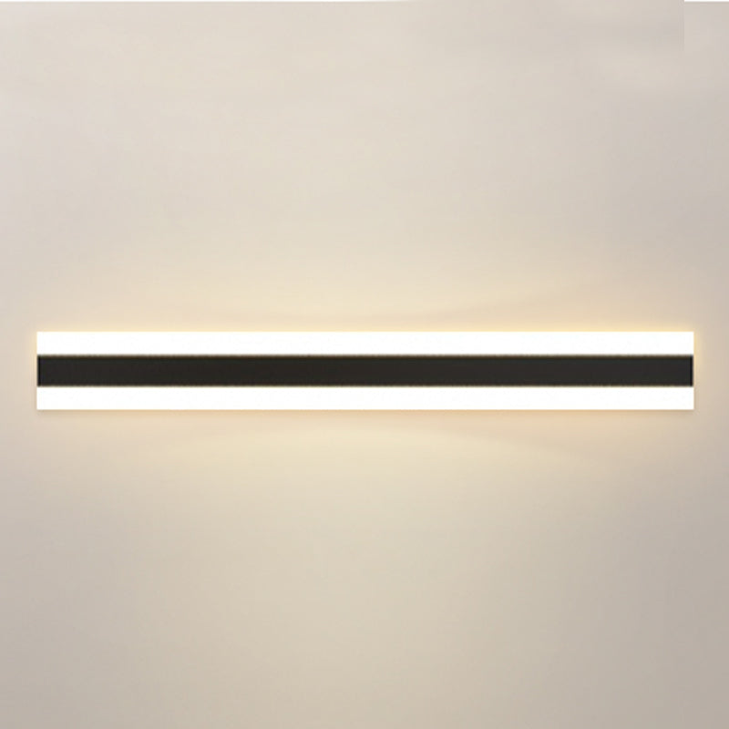 Luz de luz lineal de estilo moderno Luces de metal 1 luces de pared de luz en negro