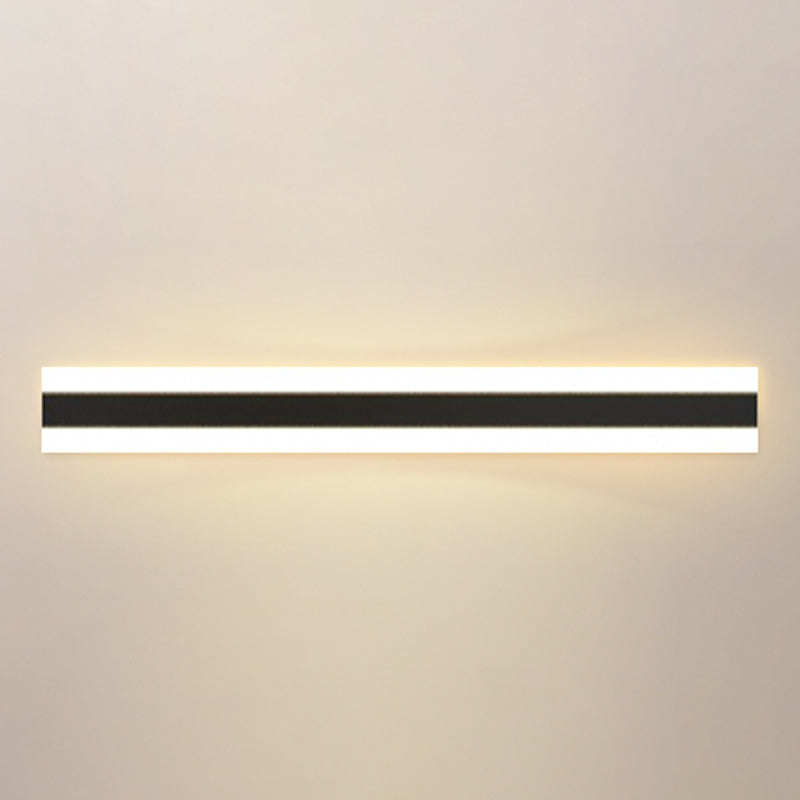 Luz de luz lineal de estilo moderno Luces de metal 1 luces de pared de luz en negro