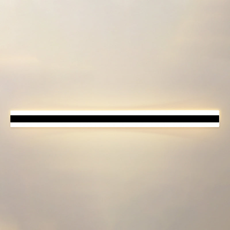 Luz de luz lineal de estilo moderno Luces de metal 1 luces de pared de luz en negro