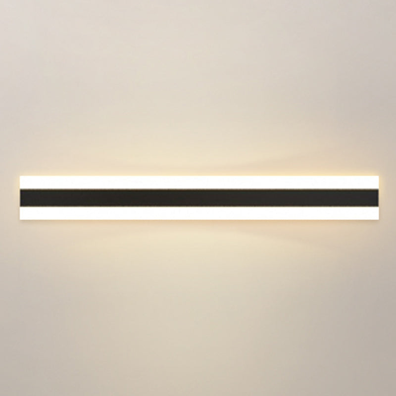 Luz de luz lineal de estilo moderno Luces de metal 1 luces de pared de luz en negro
