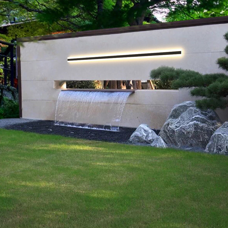 Luz de luz lineal de estilo moderno Luces de metal 1 luces de pared de luz en negro