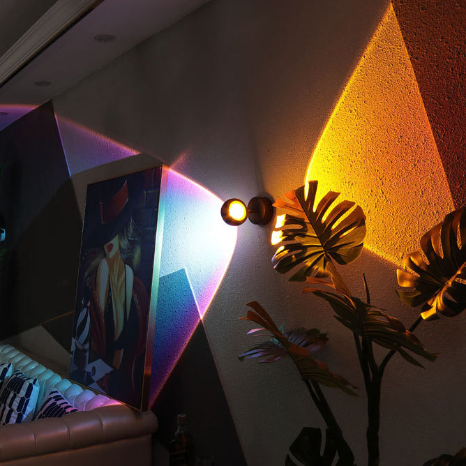 Modern Style Round Led Wall Lamp Metal Wall Mount Light Fixture