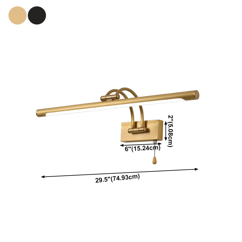 Moderna illuminazione a parete lineare 1 Light Funture a monte della parete in metallo chiaro